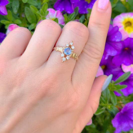 Victorian Sapphire & Diamond Ring