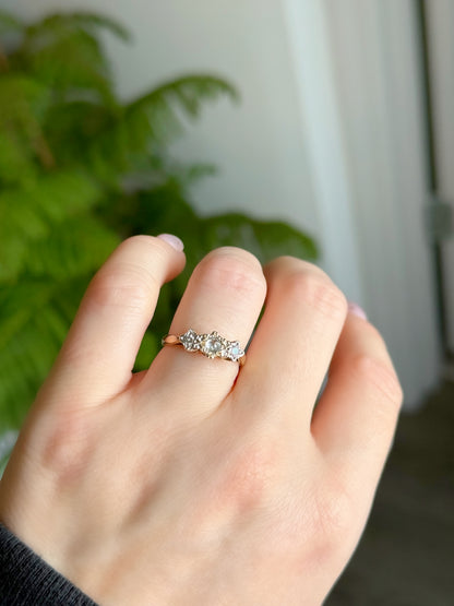 Victorian 9k Gold Celestial Star Ring