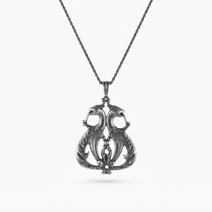 Art Nouveau Double Griffin Pendant