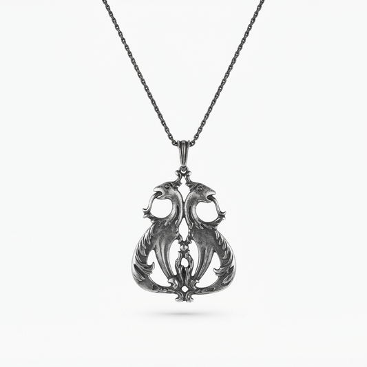 Art Nouveau Double Griffin Pendant