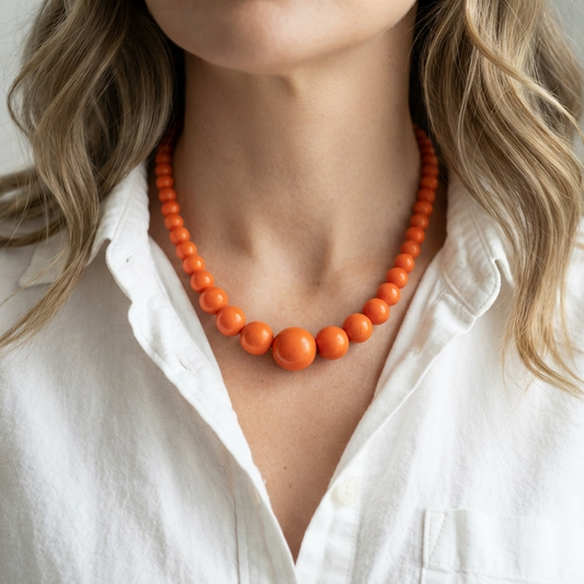 Vintage Bakelite Bead Necklace