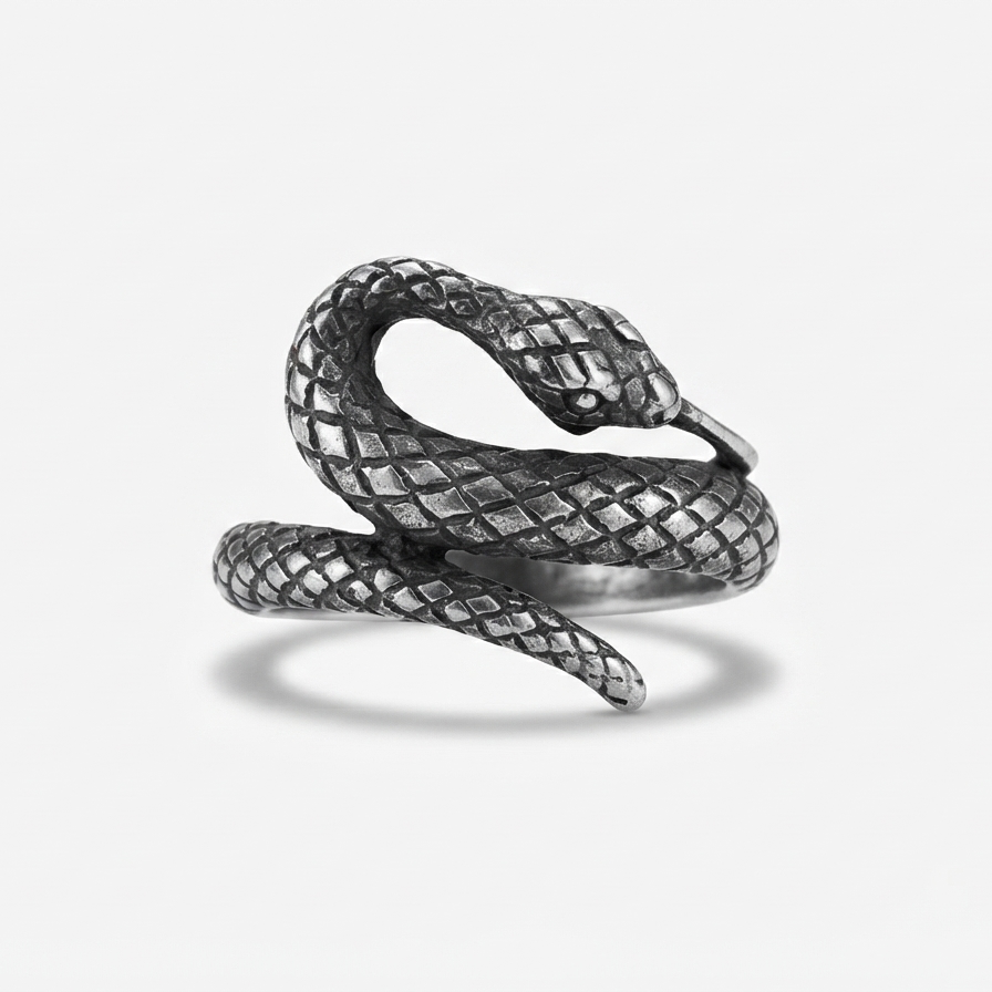 Vintage Silver Coiled Snake Ring