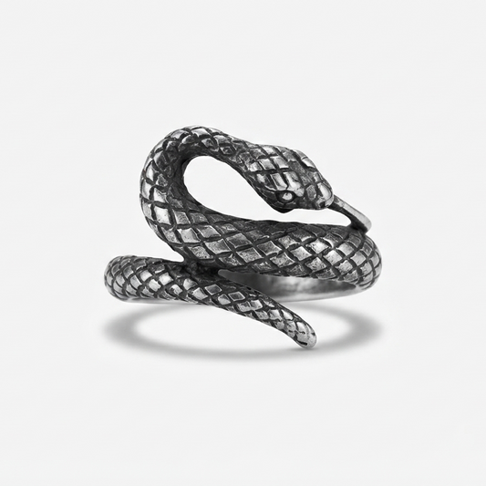 Vintage Silver Coiled Snake Ring