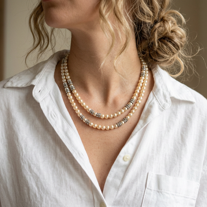 Vintage Mid-Century Faux Pearl Necklace